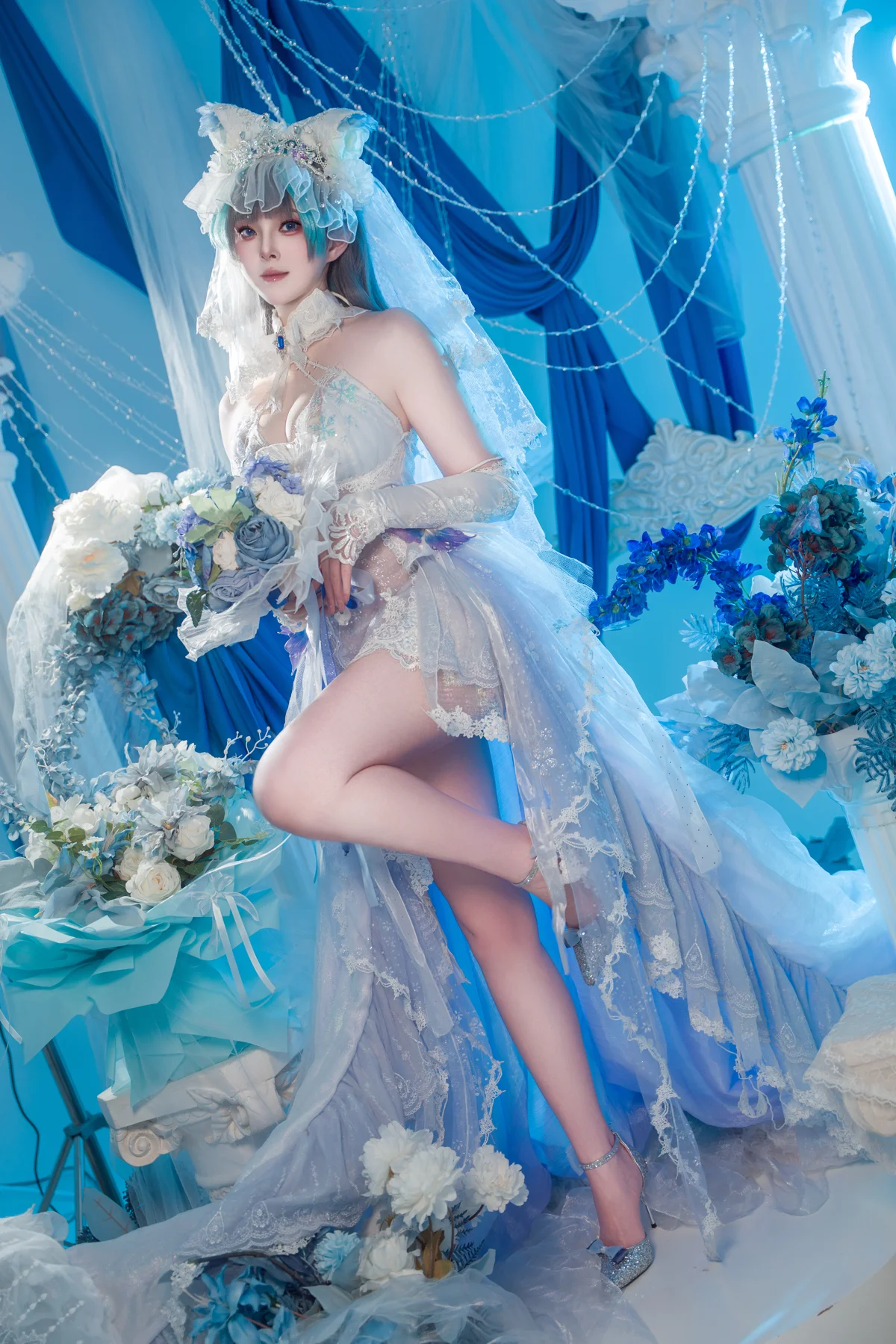 Natsuko夏夏子 NO.090 碧蓝航线 柴郡婚纱 NO.0000