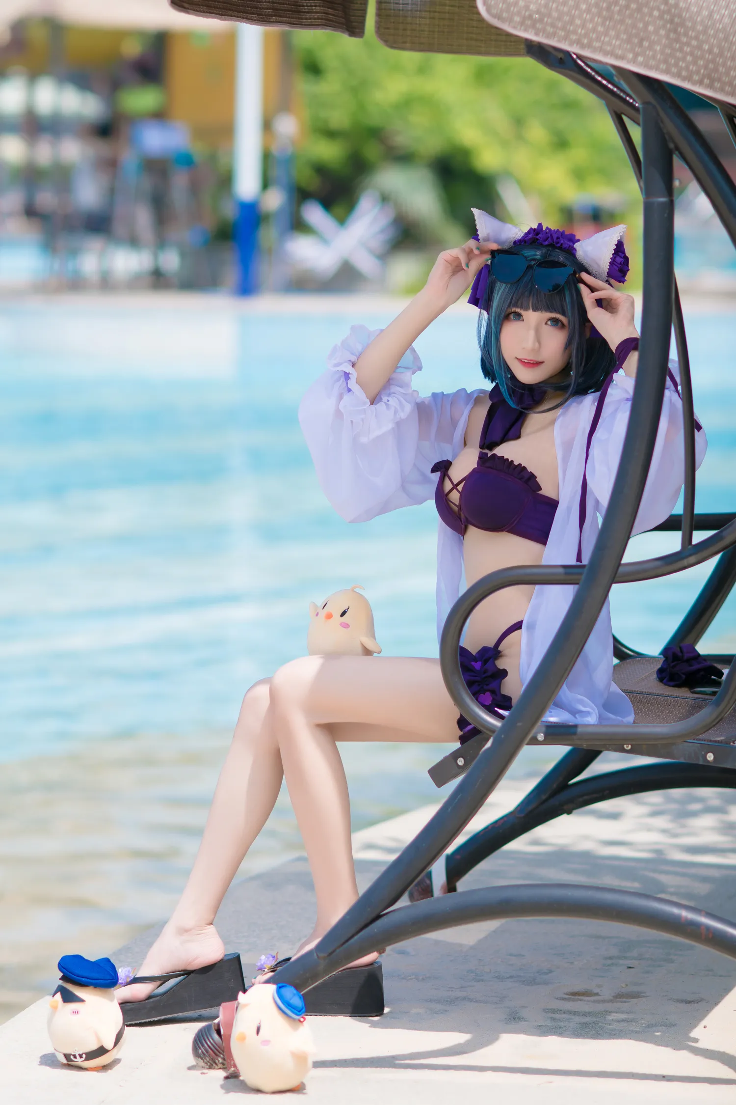 Tomoyo酱 NO.003 碧蓝 柴郡泳装 NO.0000