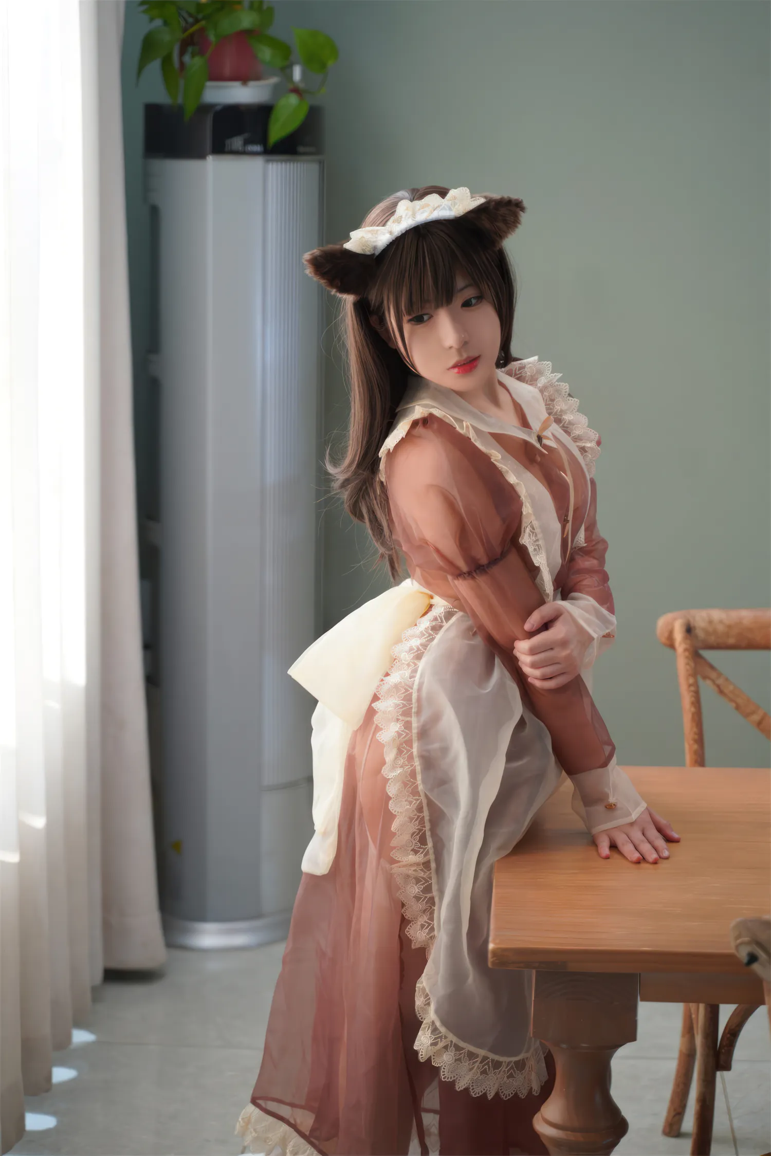 虎森森 NO.041 棕色透明女仆 NO.0000