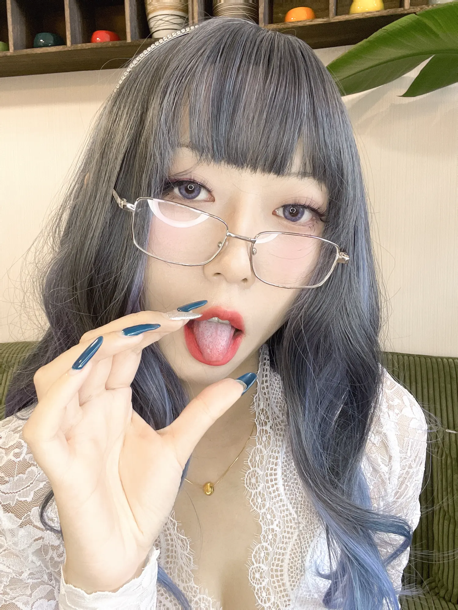 Money冷冷 NO.033 白蕾丝长裙 NO.0000