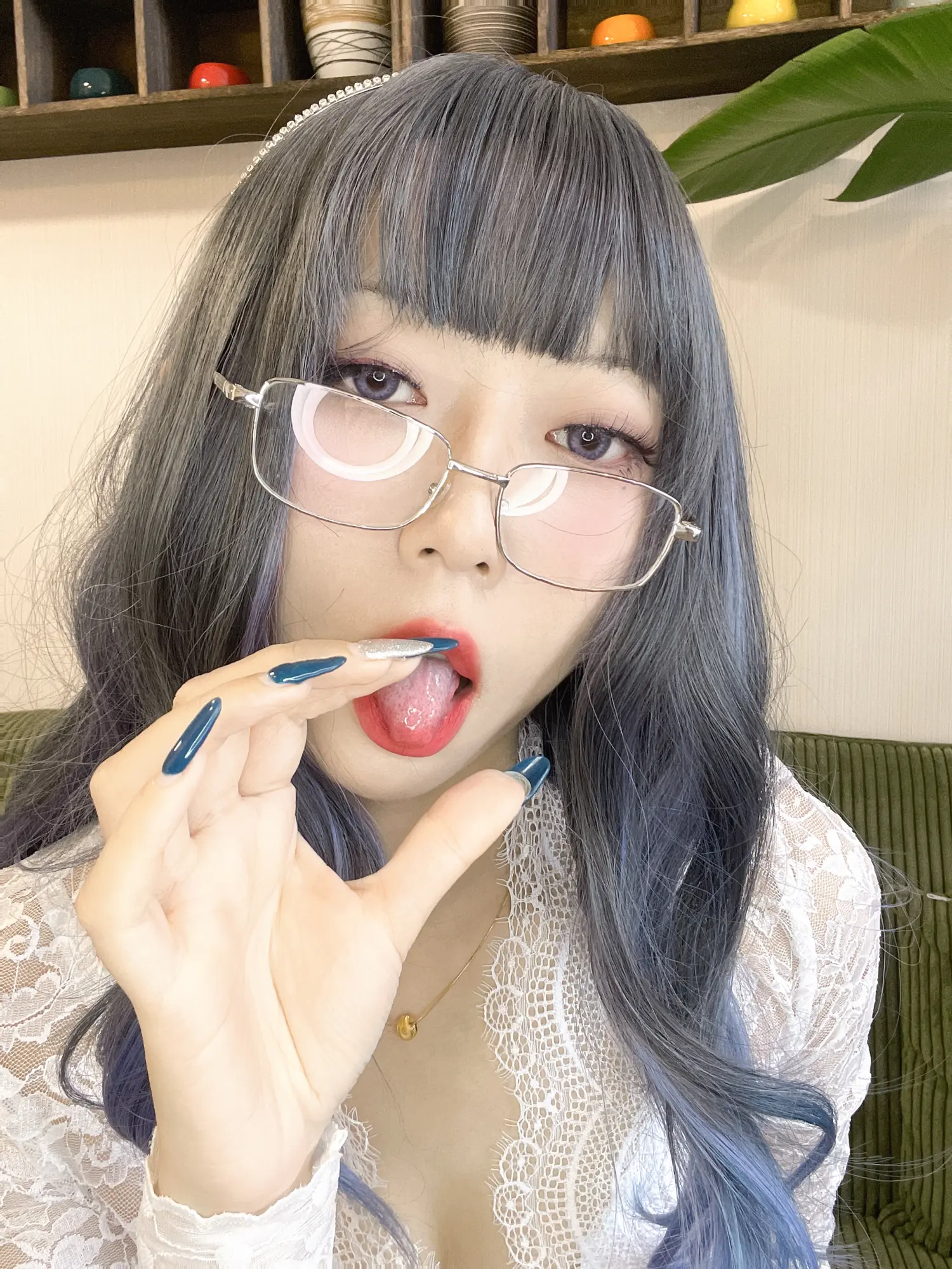 Money冷冷 NO.033 白蕾丝长裙 NO.0000