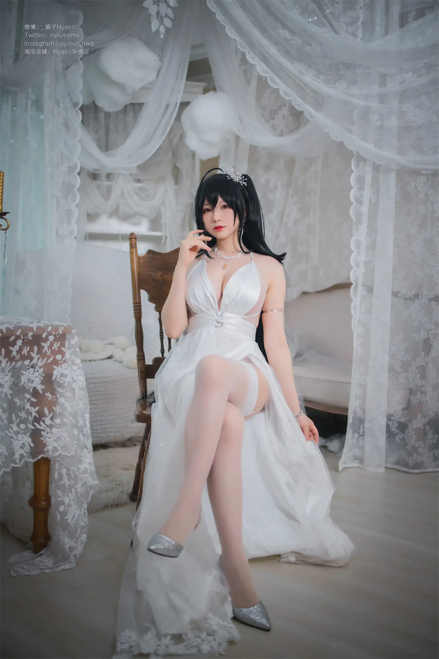 Nyako喵子 NO.042 大凤纯白婚纱 NO.0000