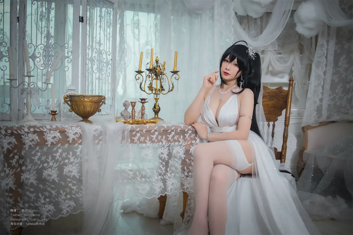Nyako喵子 NO.042 大凤纯白婚纱 NO.0000