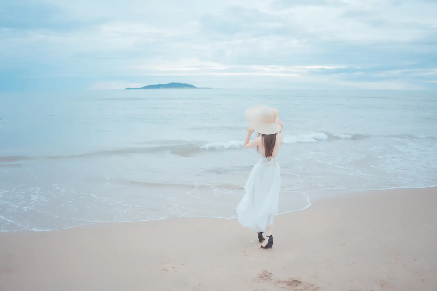 爱老师 NO.029 海岸 白裙 NO.0000
