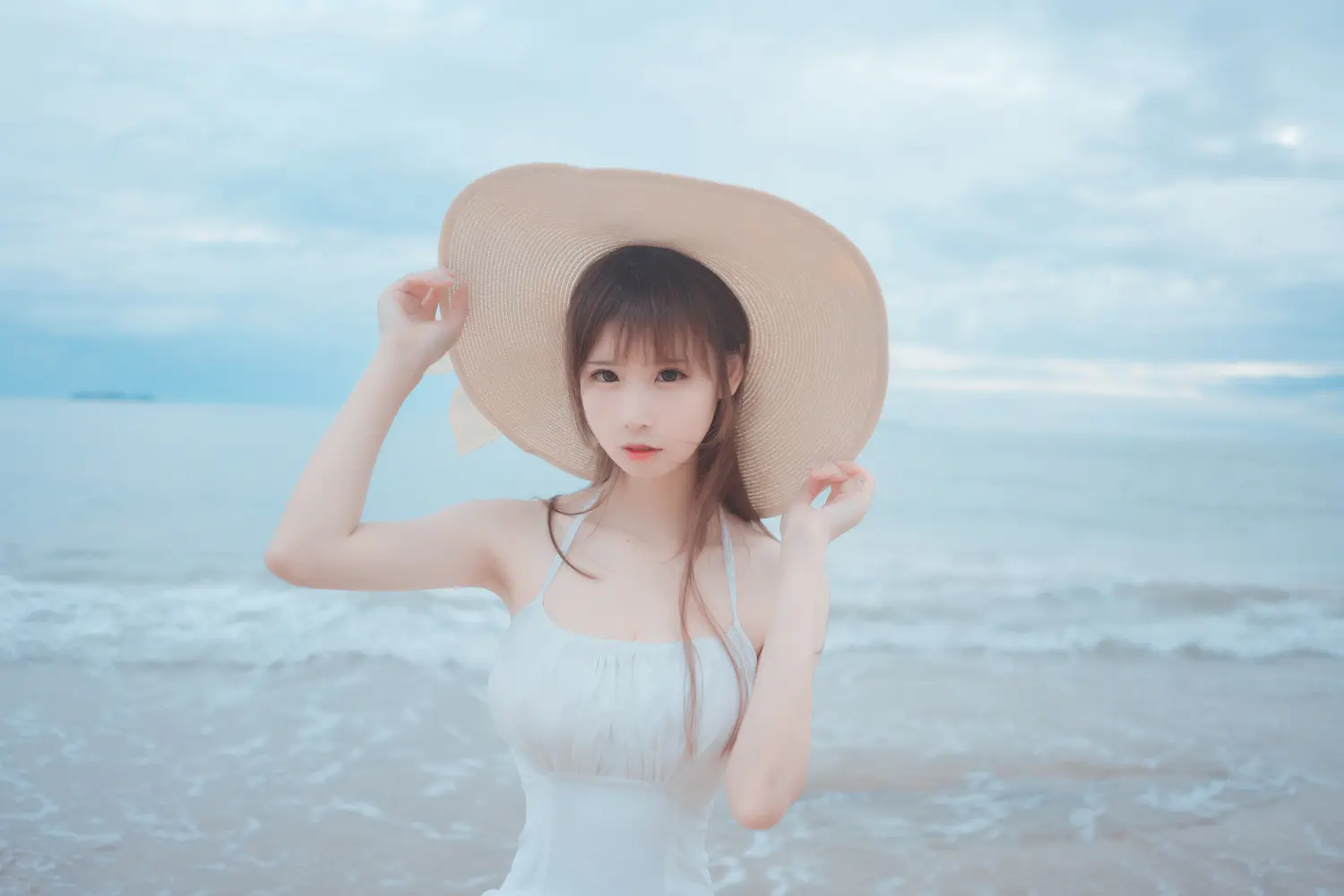 爱老师 NO.029 海岸 白裙 NO.0000