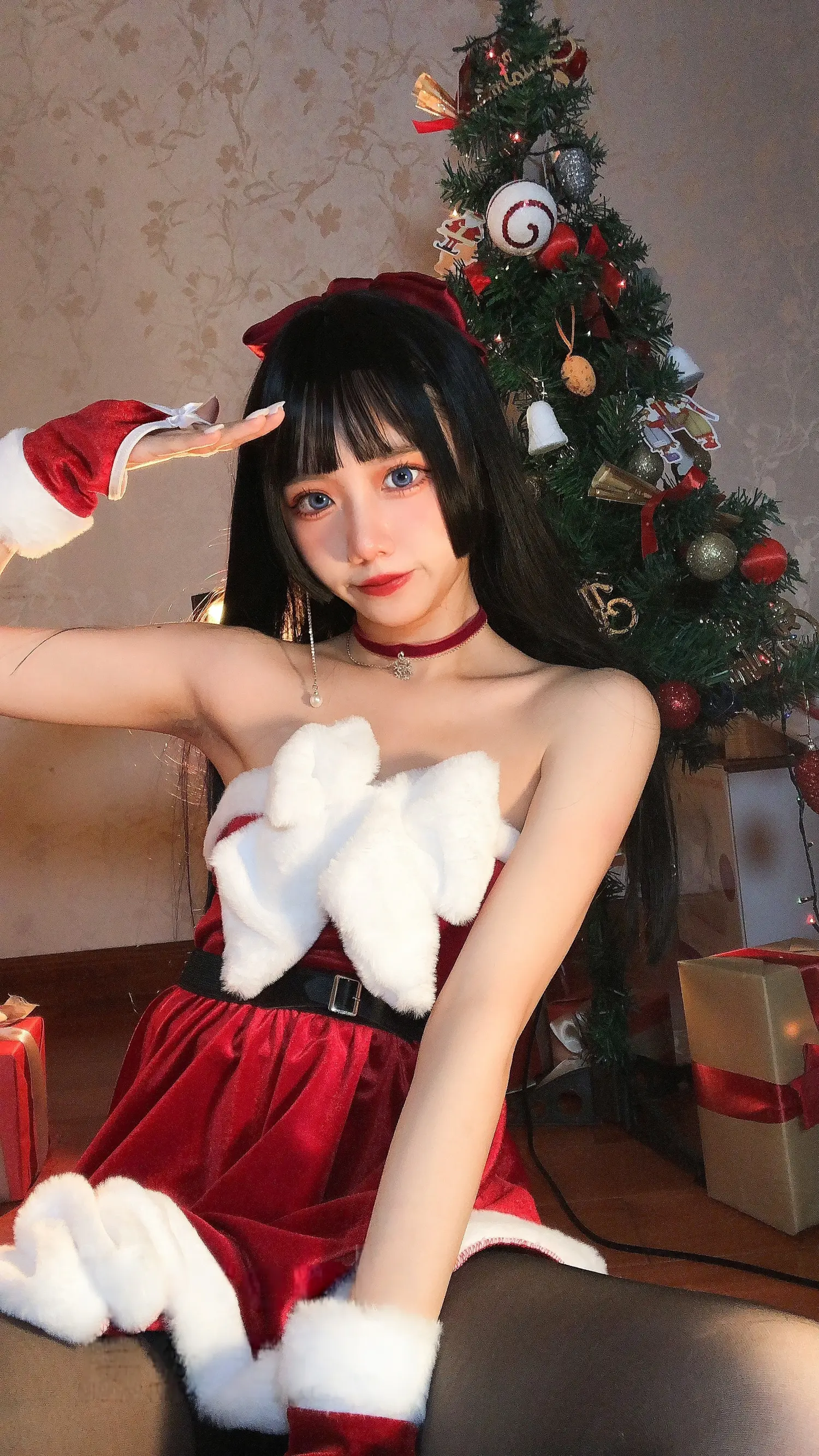 果咩酱 NO.045 圣诞 黑丝 NO.0000