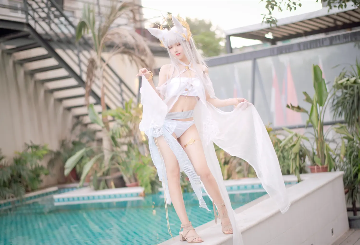 花柒Hana NO.006 白金泳装 NO.0000