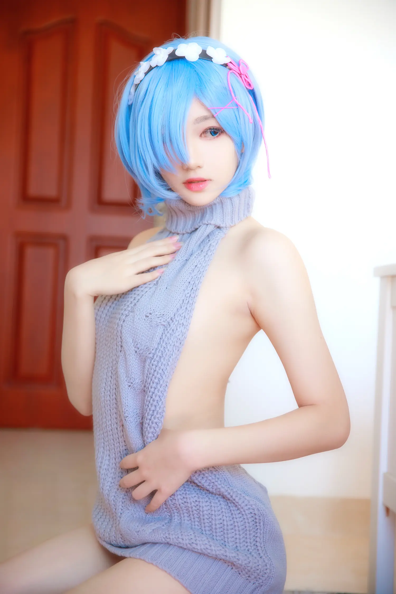 南桃 NO.027 蕾姆露背毛衣 NO.0000