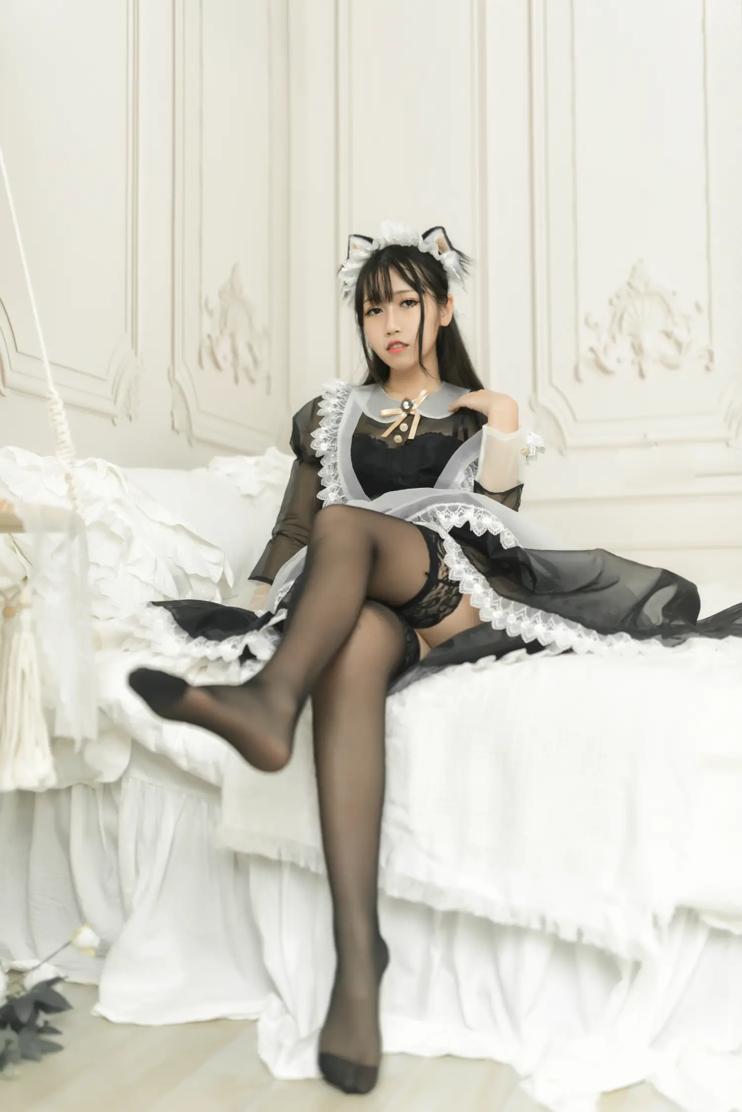 不呆猫 NO.016 透明黑丝女仆 NO.0000
