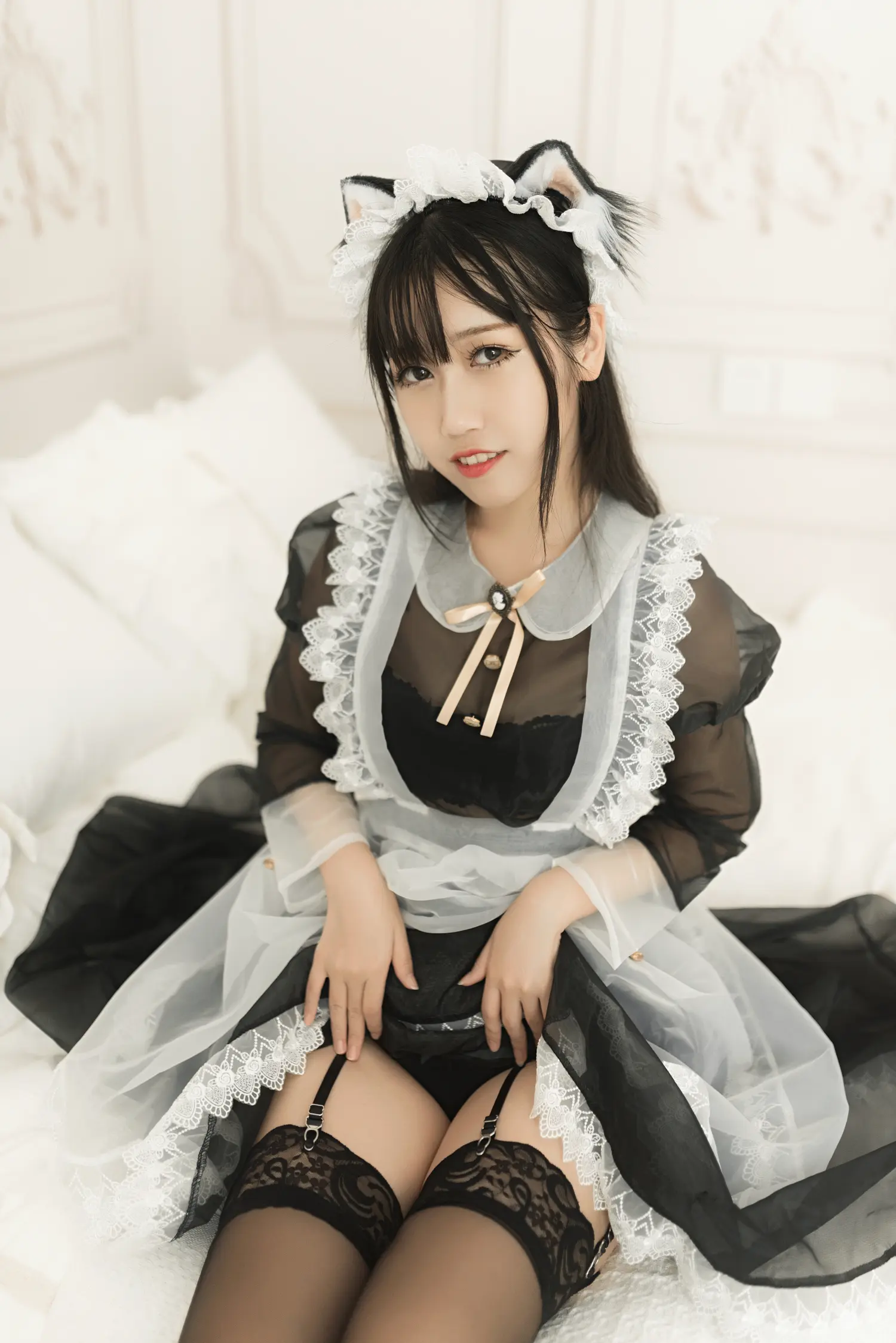 不呆猫 NO.016 透明黑丝女仆 NO.0000