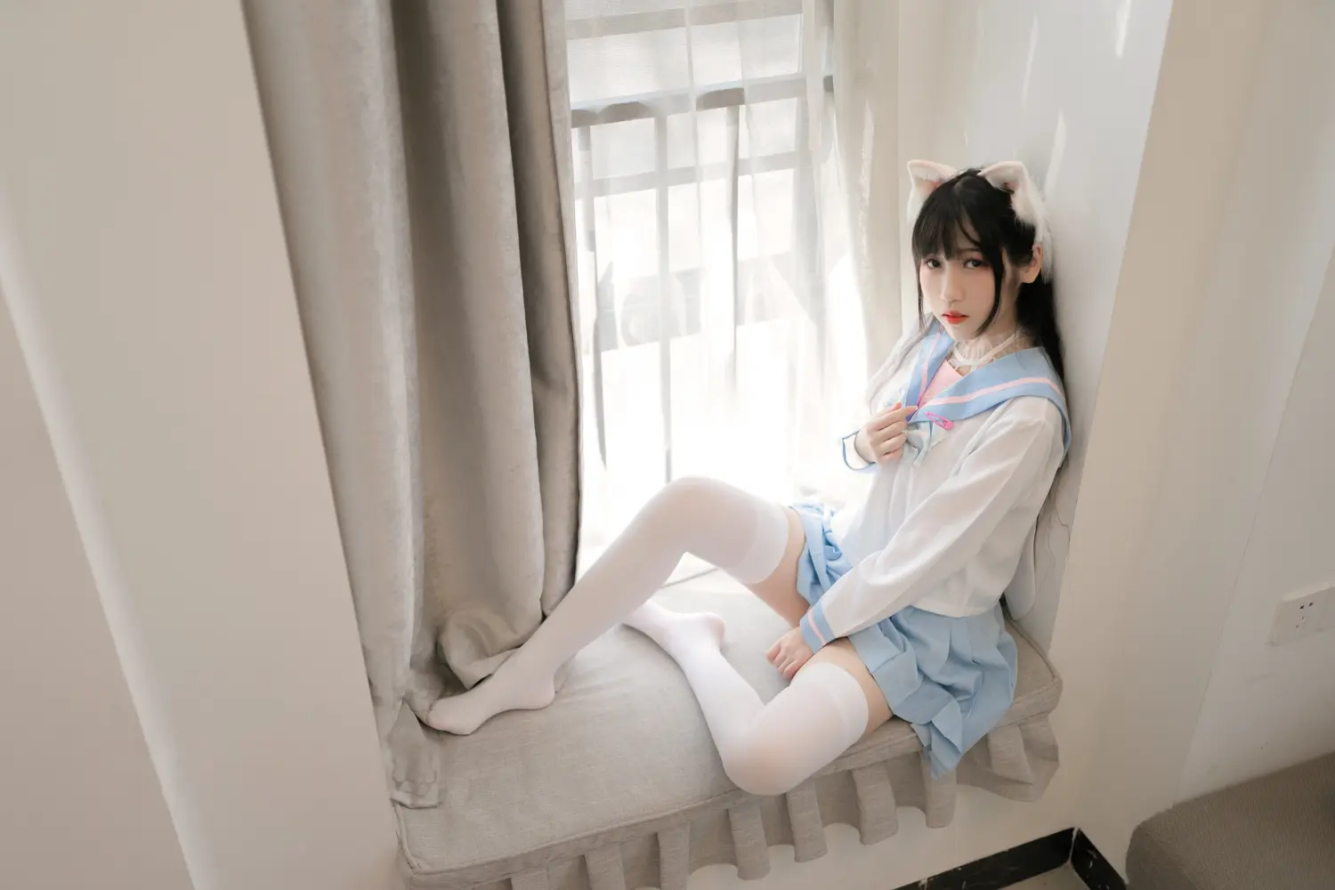 不呆猫 NO.059 白色兔子JK NO.0000