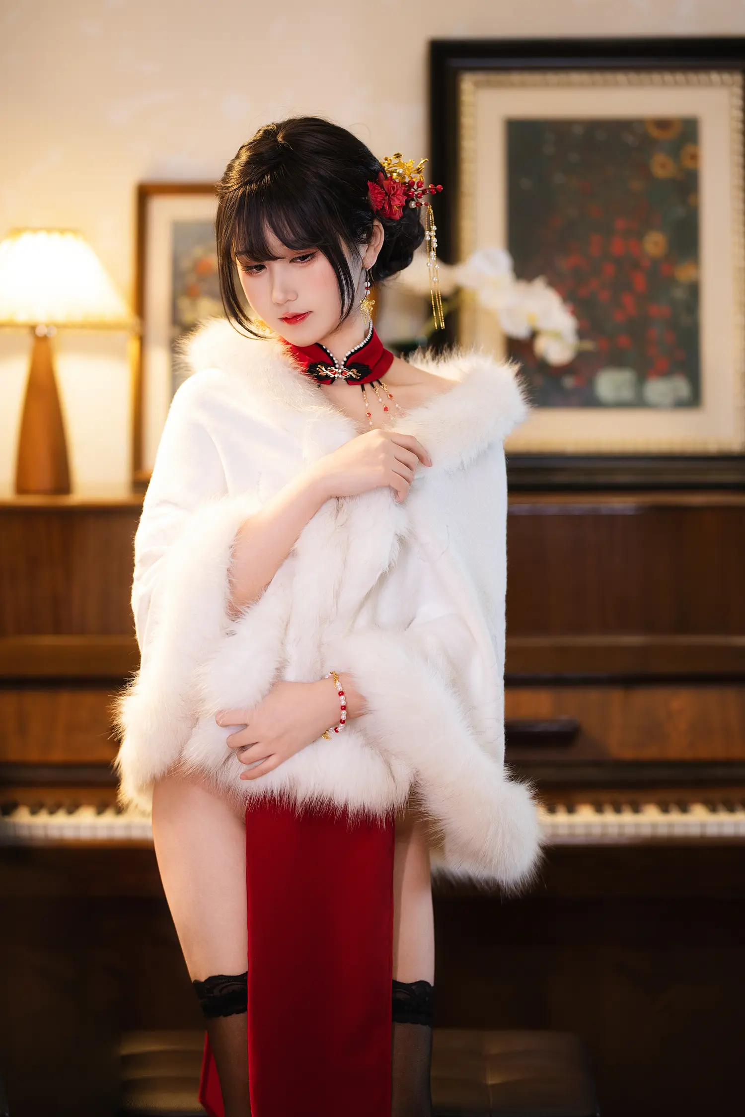 三度69 NO.087 红丝绒旗袍 NO.0000