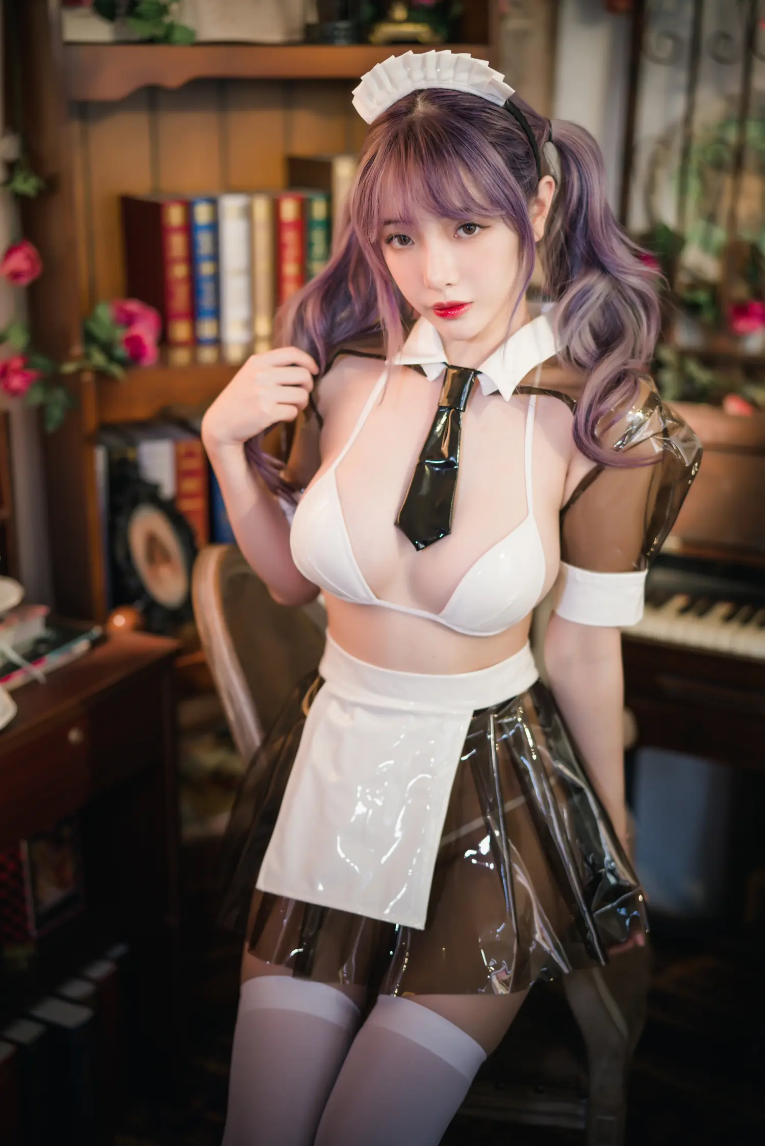 雯妹不讲道理 NO.053 透明皮衣女仆漆皮女仆 NO.0000