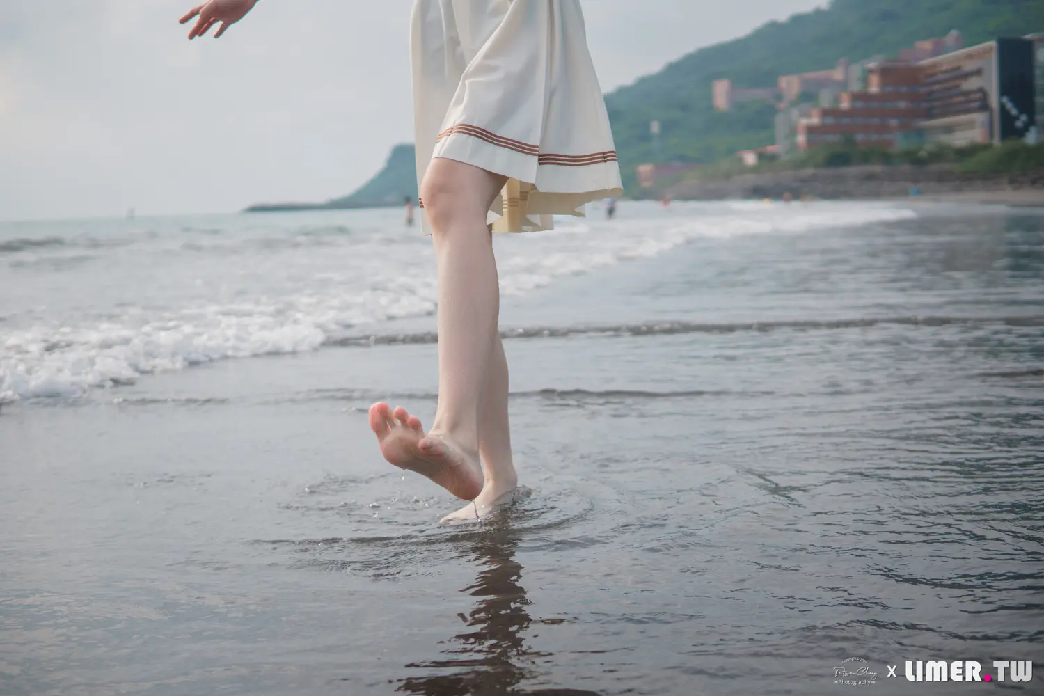 Limerence NO.050 海蓝 白皙希腊脚 JK盛夏服海边戏水 NO.0000