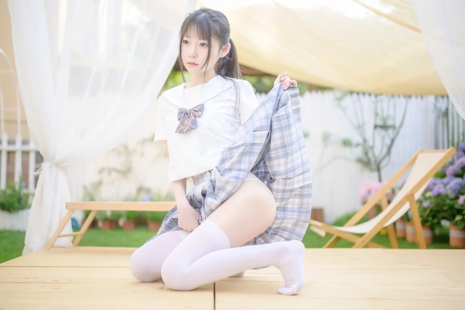 香草喵露露 NO.009 阳光庭院制服 NO.0000