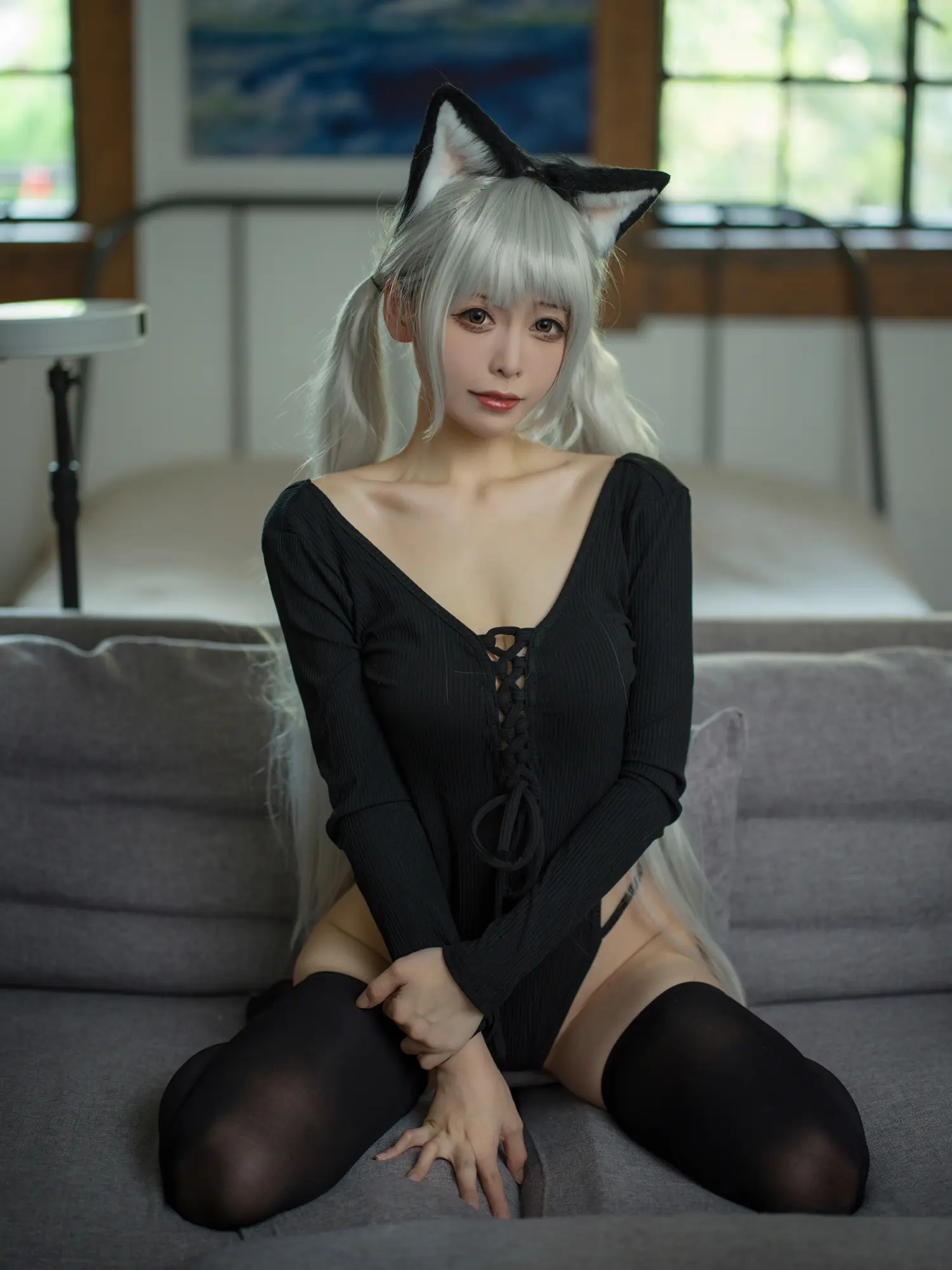 樱岛嗷 NO.009 黑猫针织衫连体衣 NO.0000
