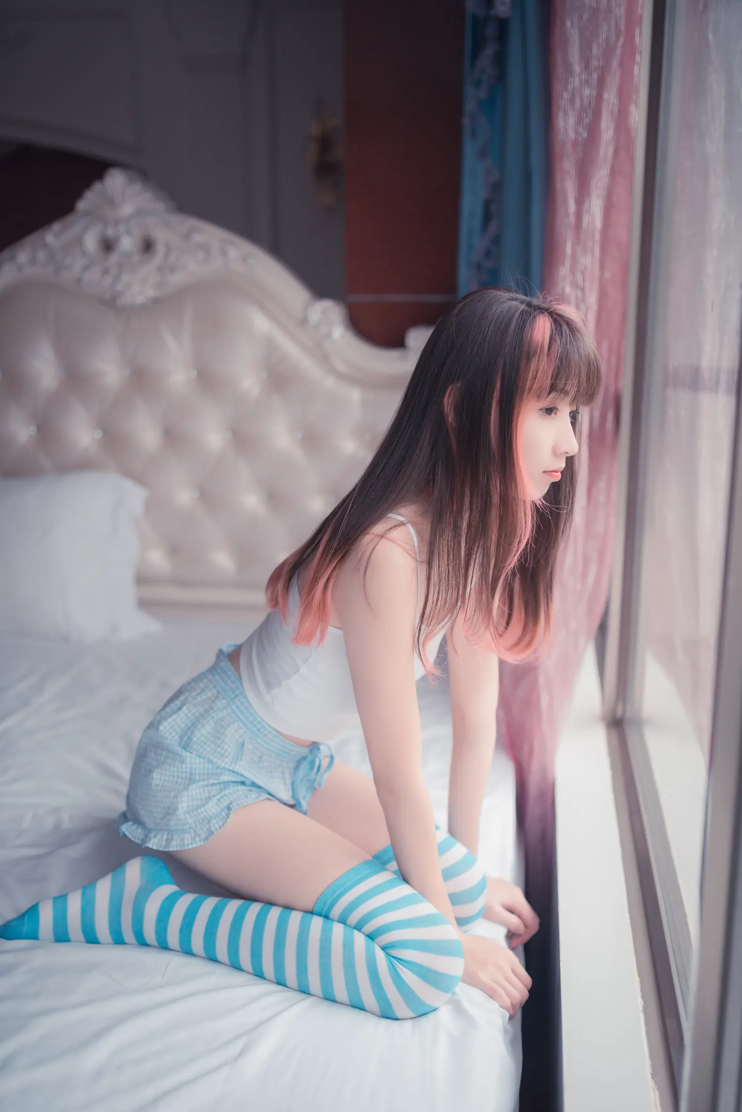 祖木子 NO.007 蓝白条纹丝袜小可爱 NO.0000