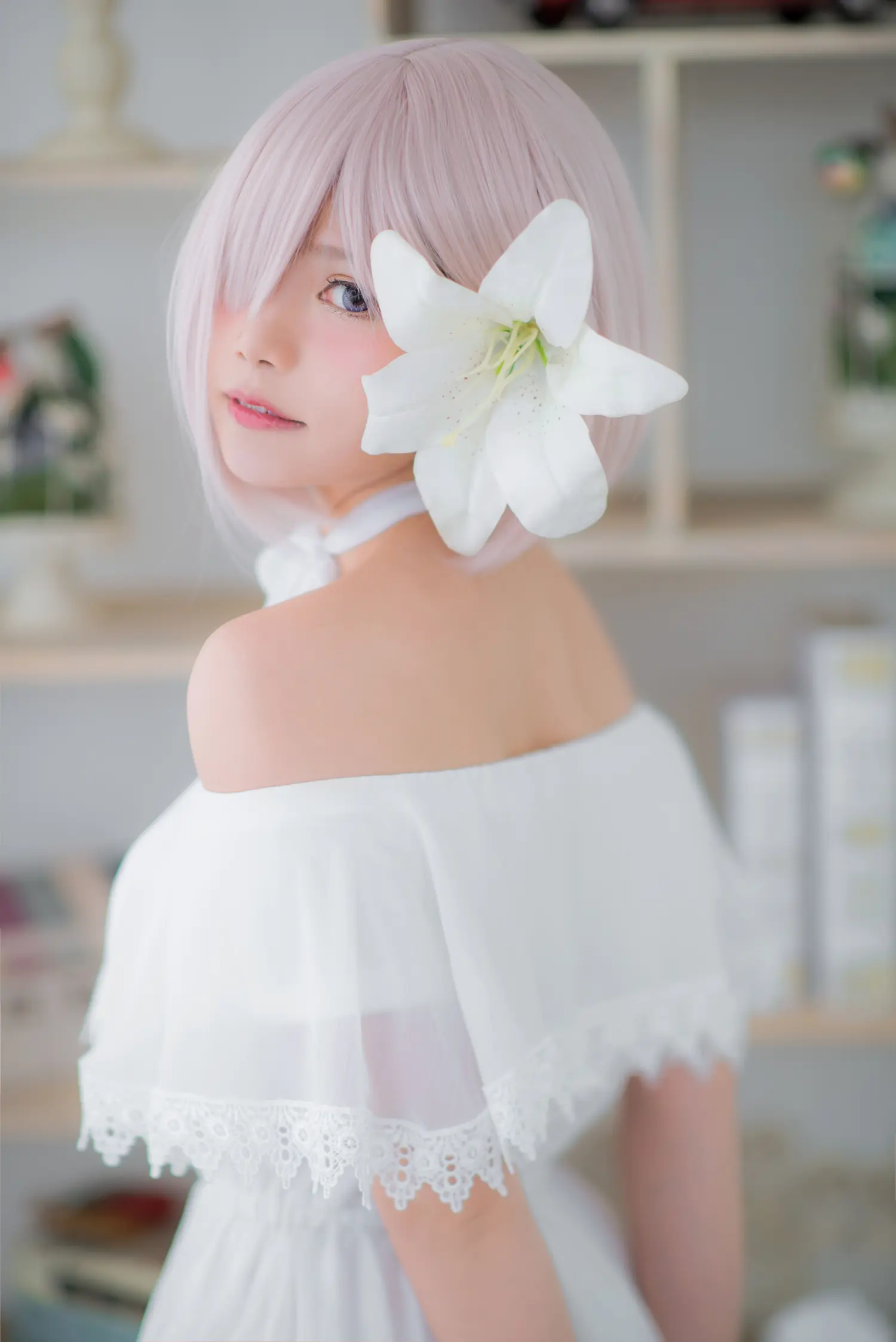 Miu只 NO.005 Mashu White Dress NO.0000