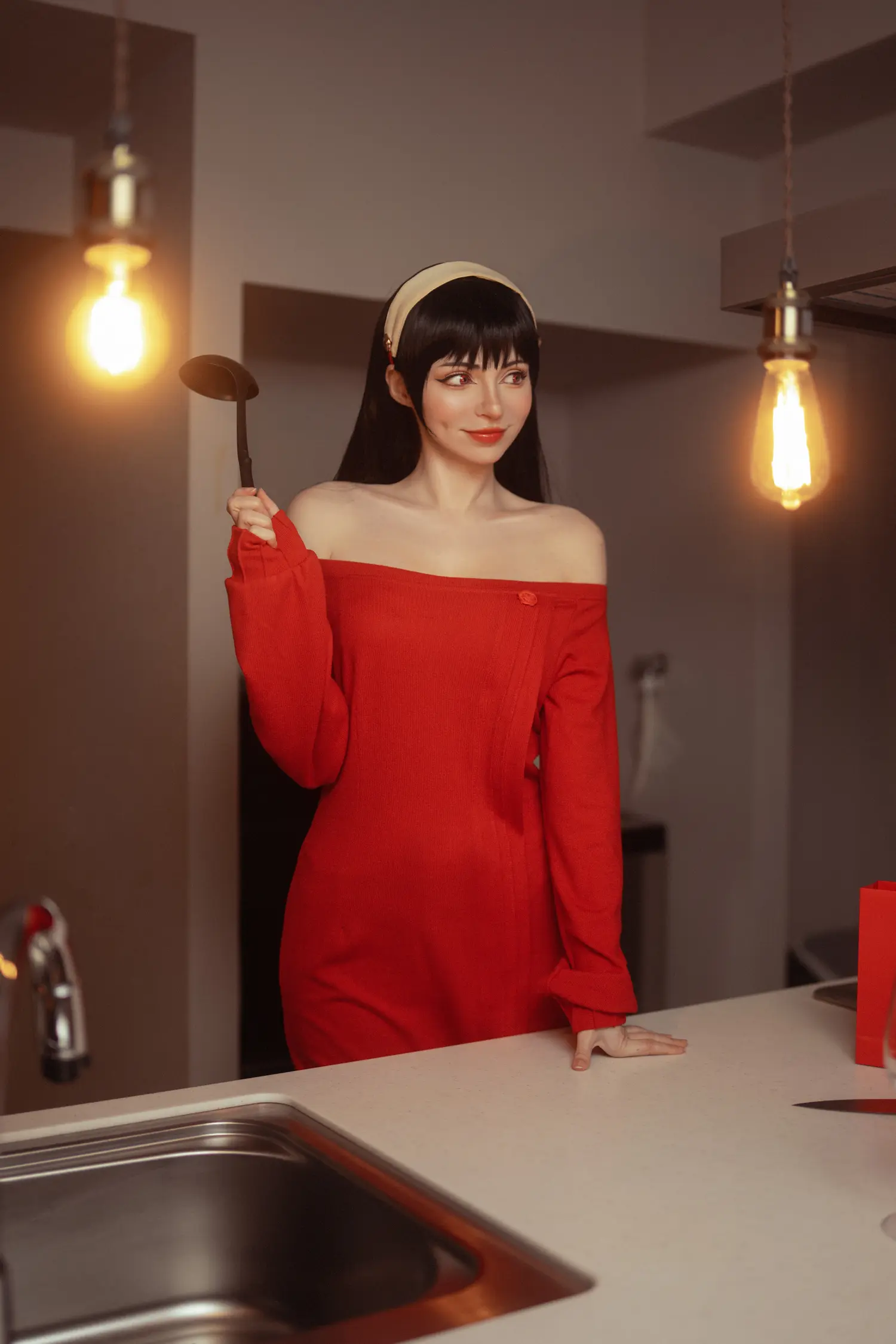 Peach milky NO.022 Yor Forger Red Sweater NO.0000