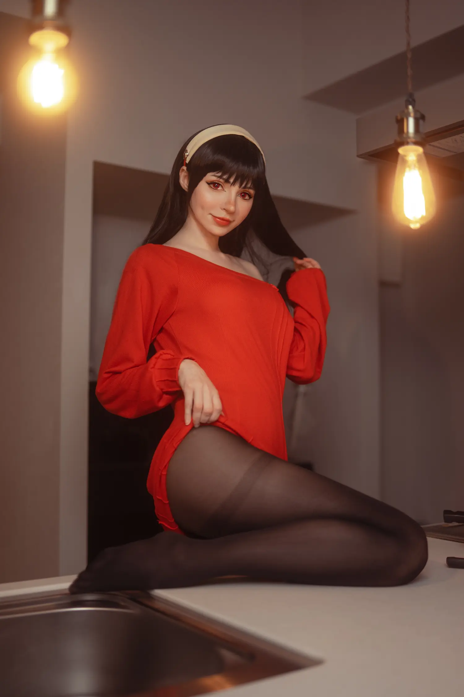 Peach milky NO.022 Yor Forger Red Sweater NO.0000