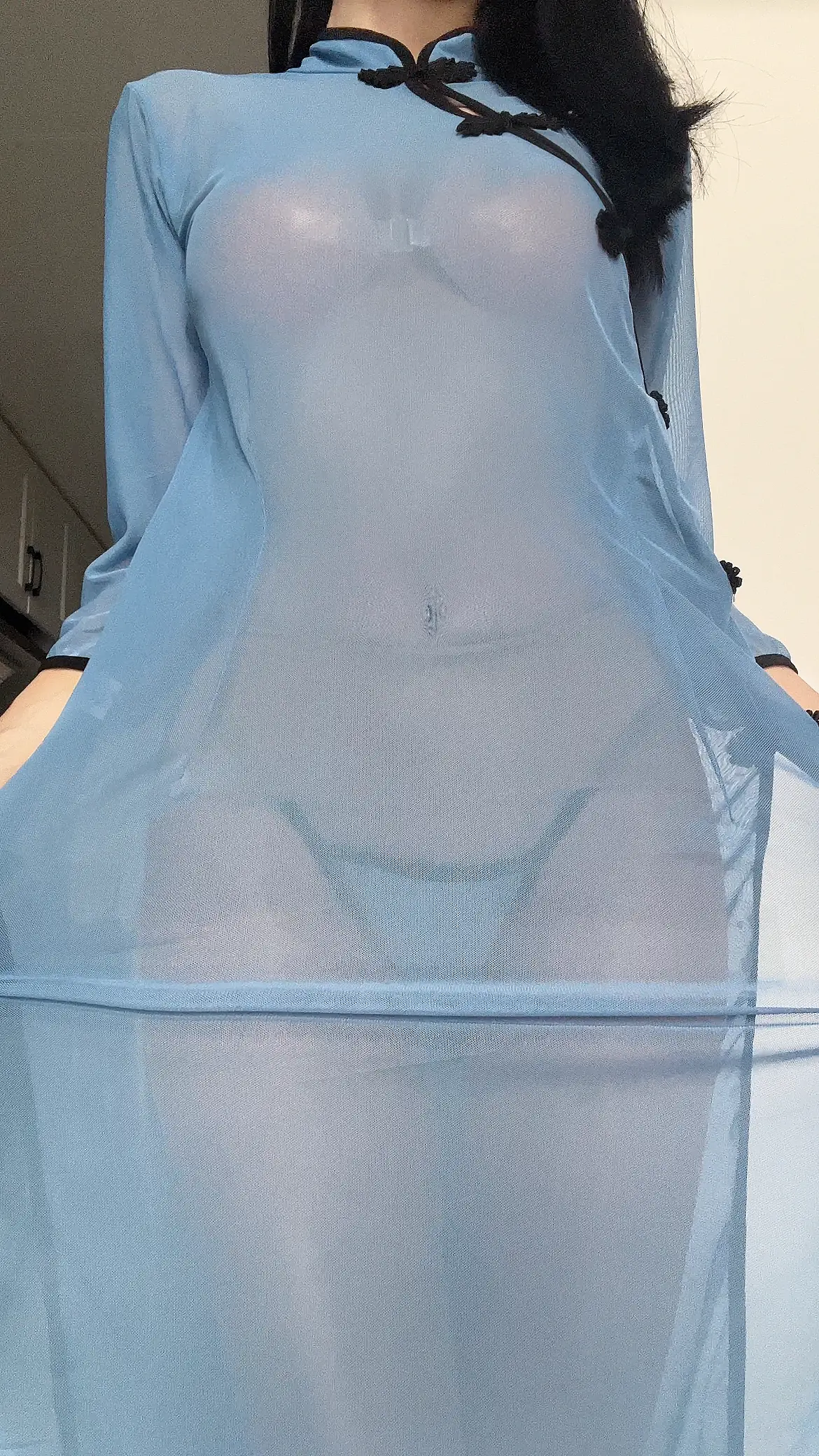 女刺客 NO.011 透明蓝色旗袍 NO.0000