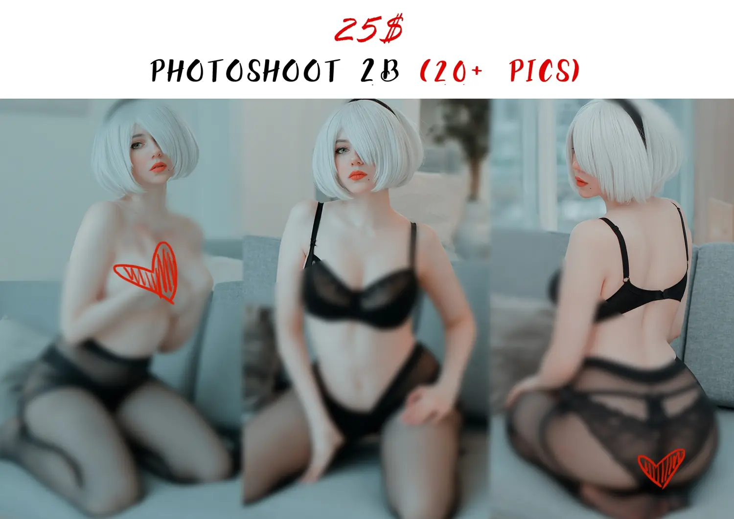 Alina Becker NO.007 2B 黑色内衣 短发 NO.0000