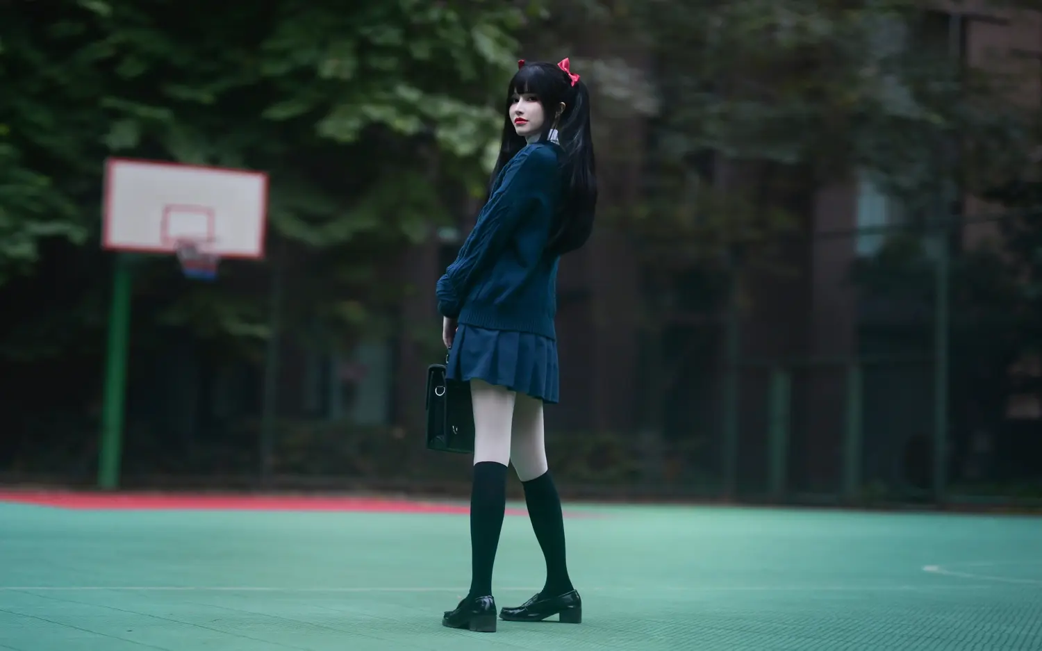 鹿八岁 NO.006 少女的悸动XJK双马尾 NO.0000