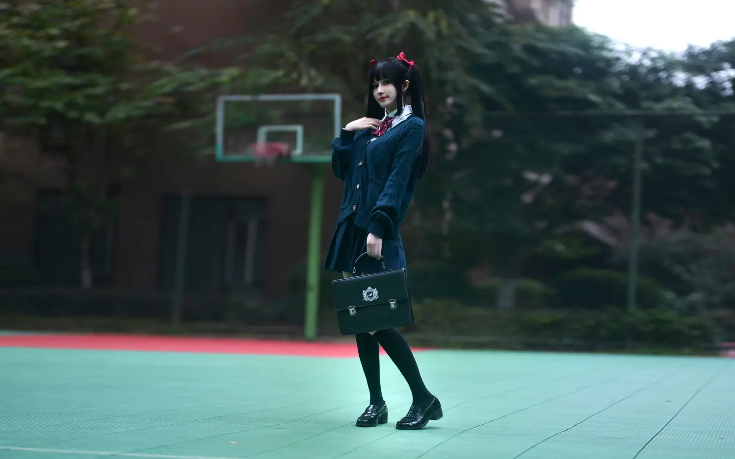 鹿八岁 NO.006 少女的悸动XJK双马尾 NO.0000