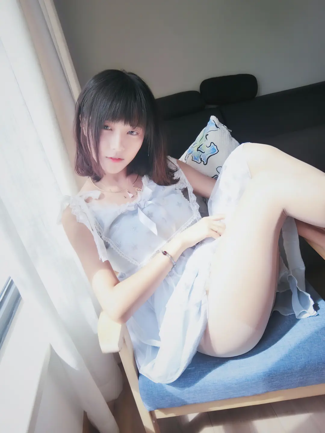 布丁大法 NO.025 透纱蕾丝白袜 NO.0000