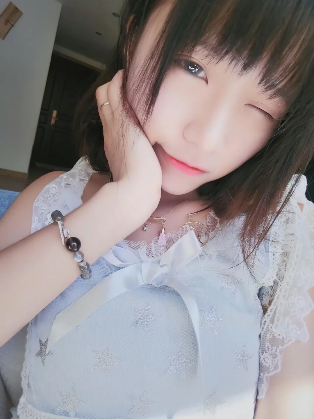 布丁大法 NO.025 透纱蕾丝白袜 NO.0000
