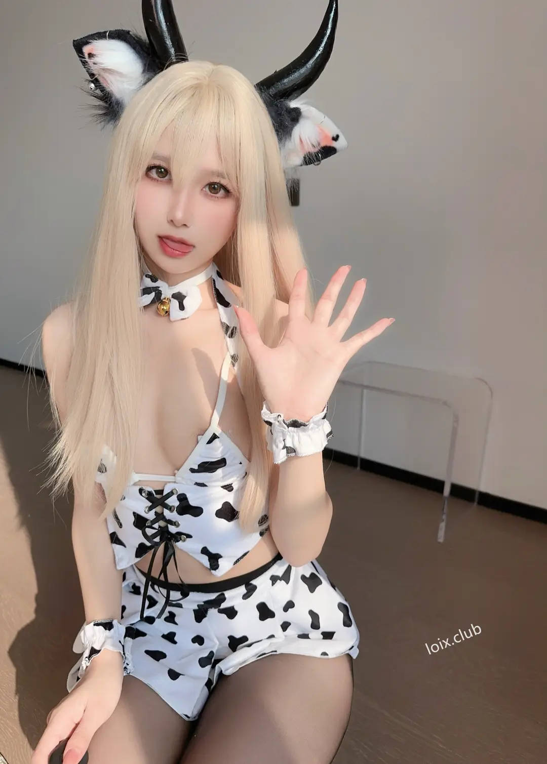 布丁大法 NO.053 奶牛情趣黑丝 NO.0000