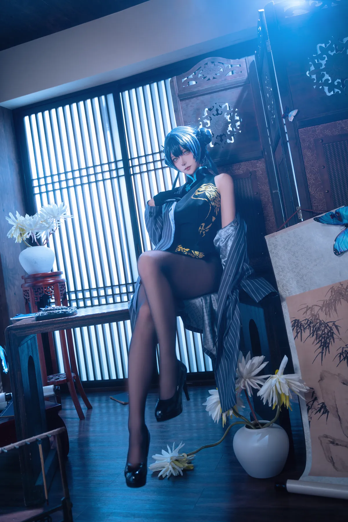 Seya_狮砸 NO.043 蔚蓝档案 妃咲 旗袍 NO.0000