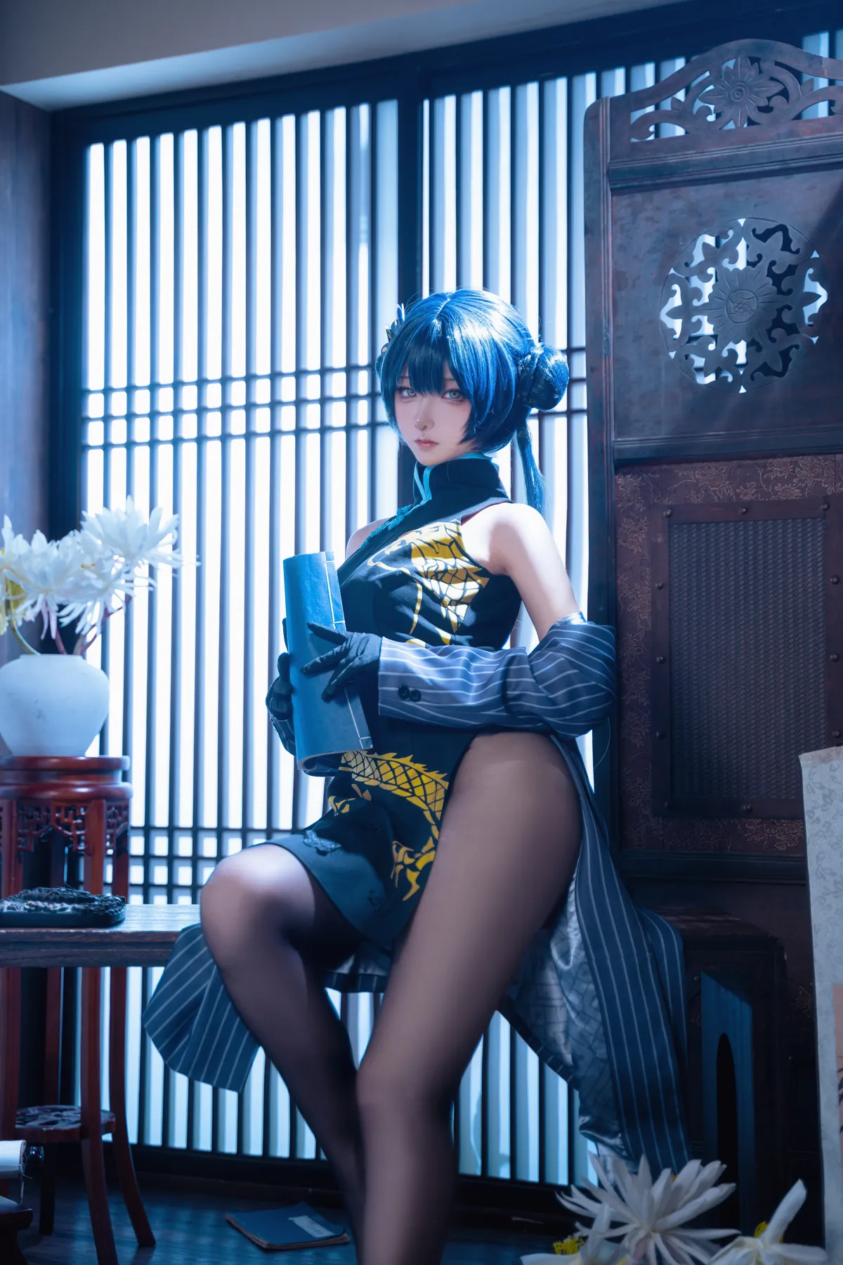 Seya_狮砸 NO.043 蔚蓝档案 妃咲 旗袍 NO.0000