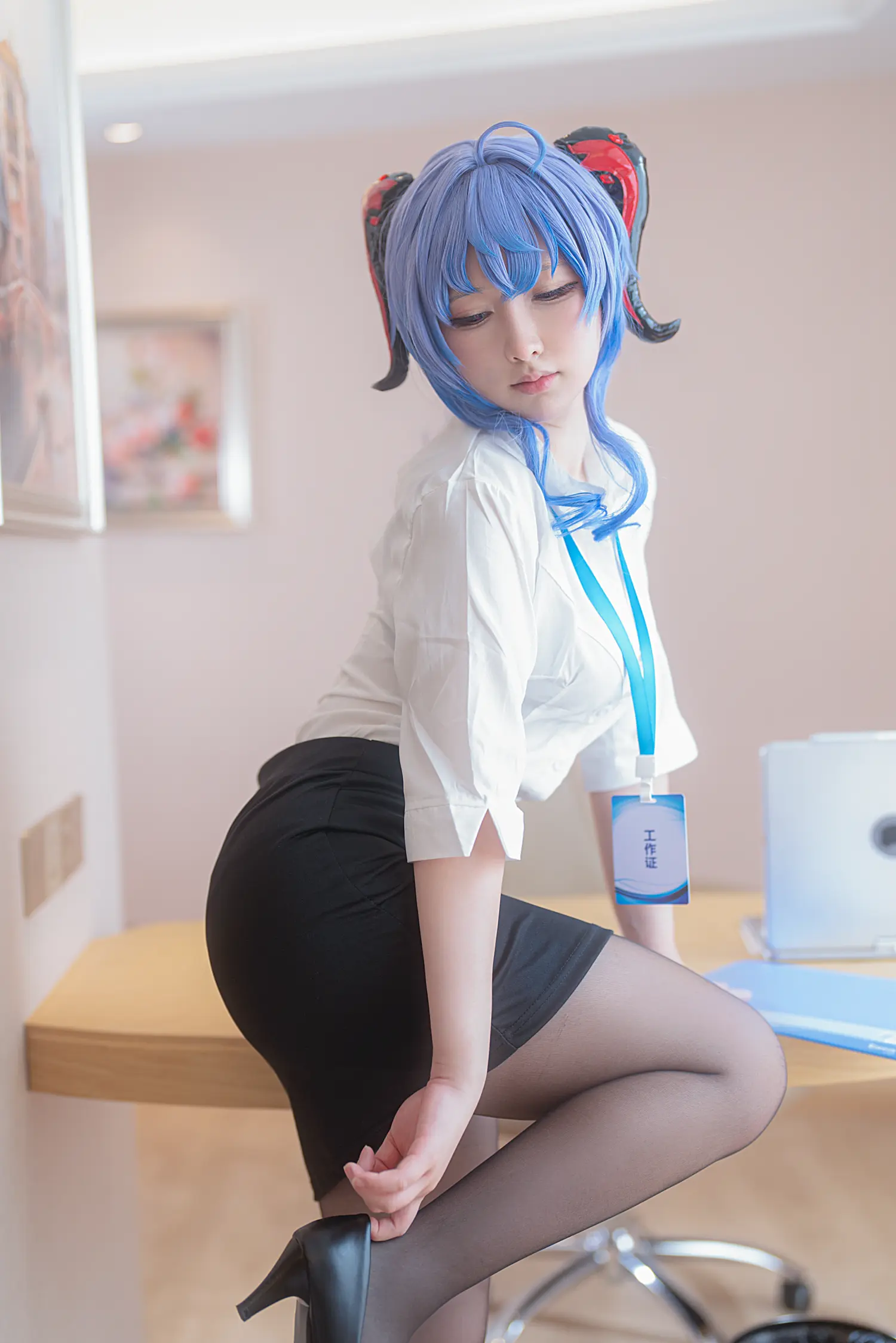 樱梨梨Eriri NO.014 甘雨小秘书 NO.0000