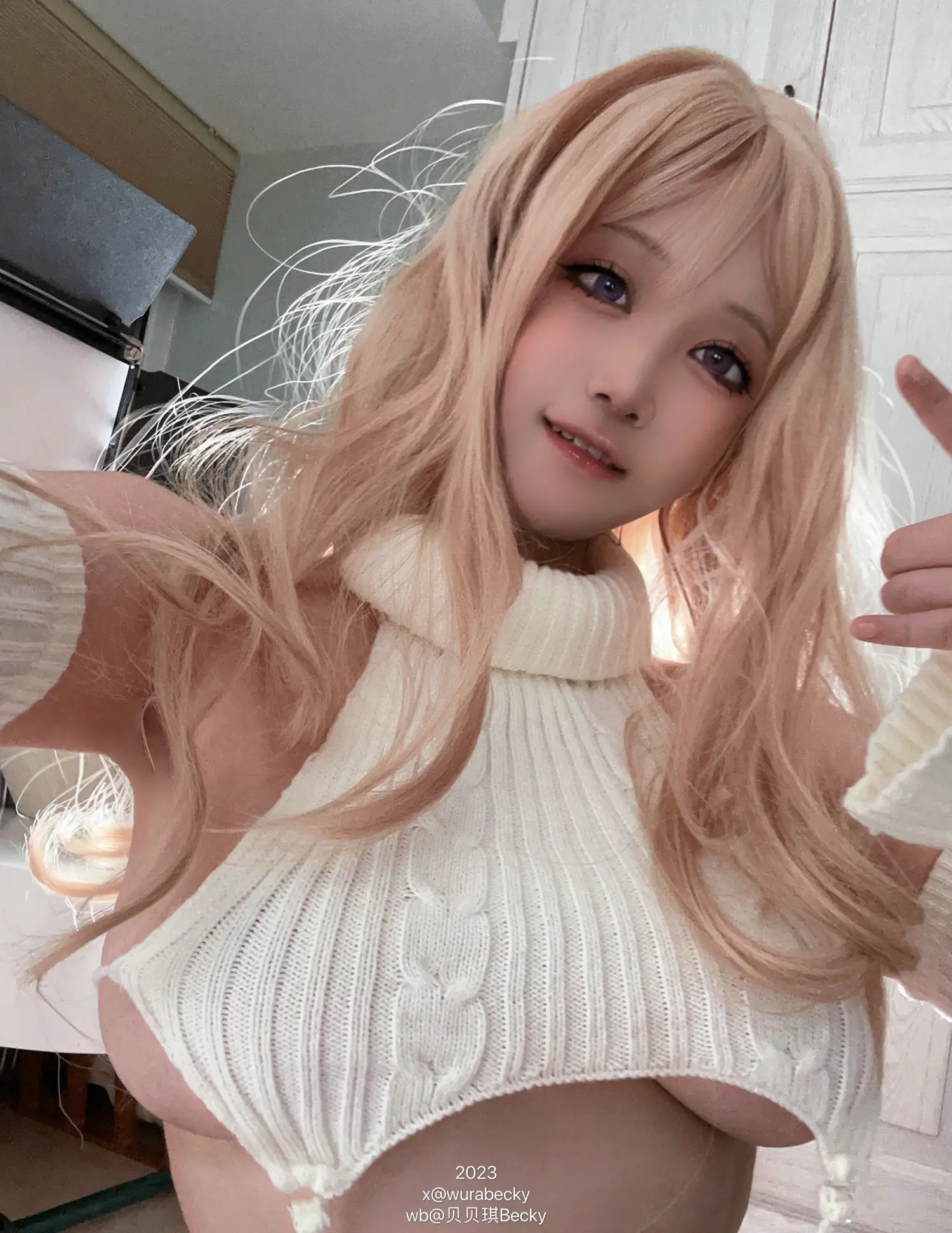 贝贝琪Becky NO.028 白色毛衣 NO.0000