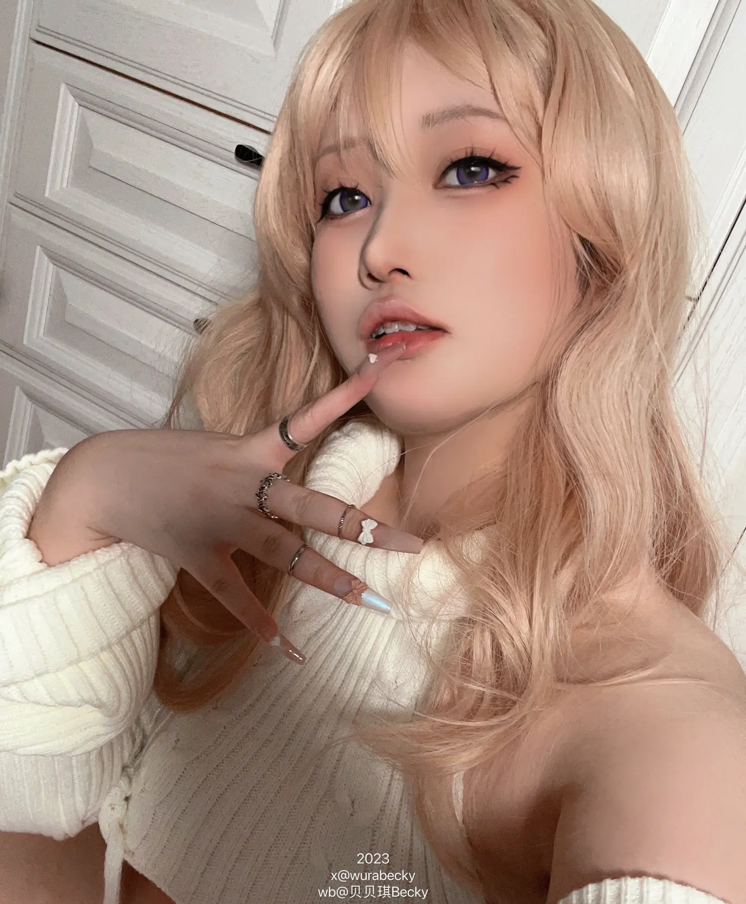 贝贝琪Becky NO.028 白色毛衣 NO.0000