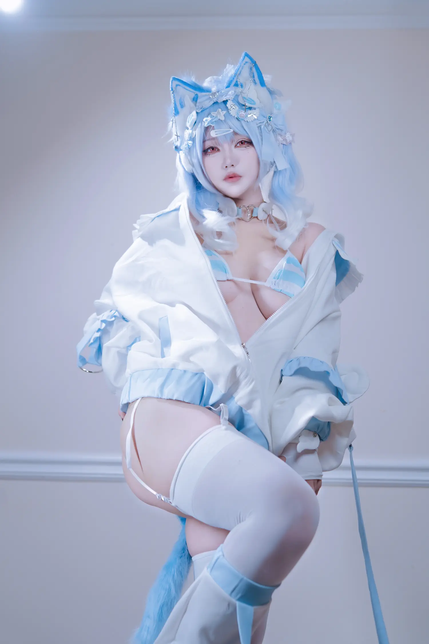 狐洛洛子 NO.009 水色猫猫头 NO.0000