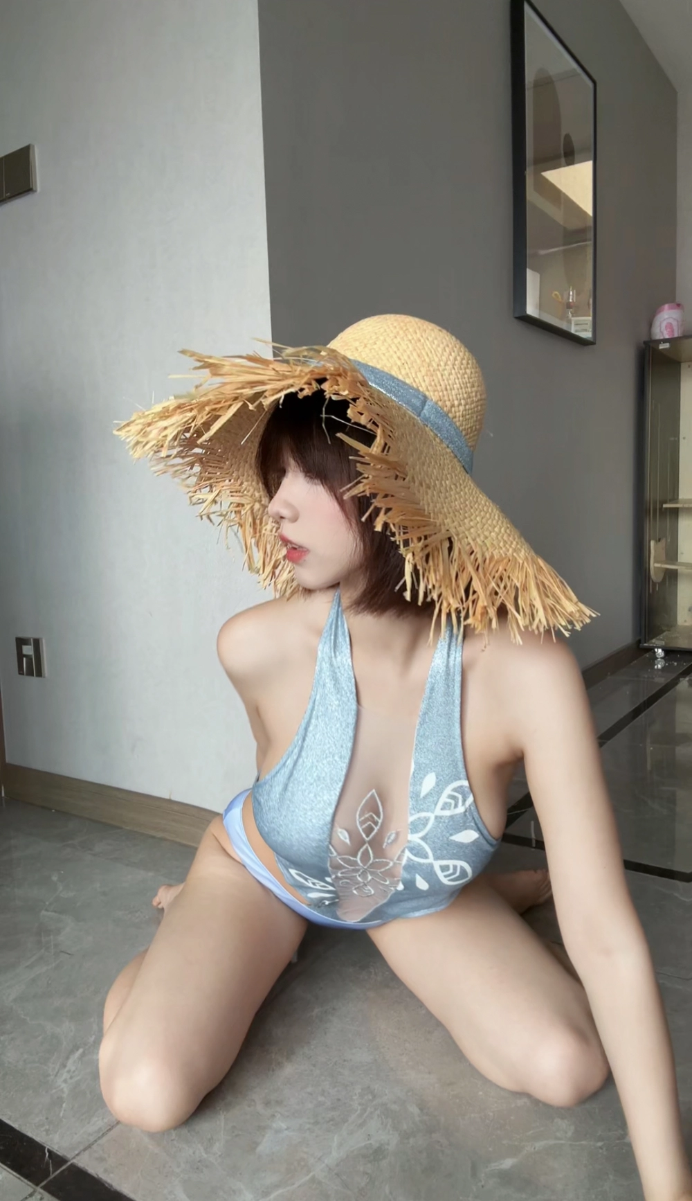 琳铛铛 NO.001 蓝色印花比基尼 NO.0000