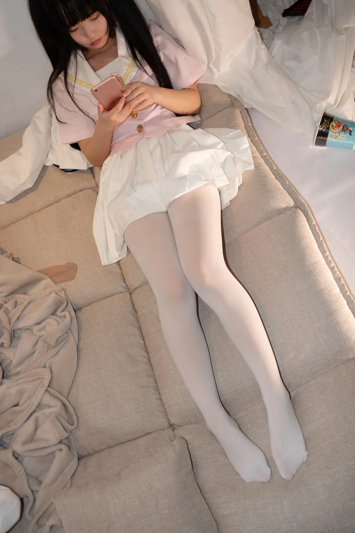 爱花 NO.012 酒店粉红女孩SM白丝 NO.0000