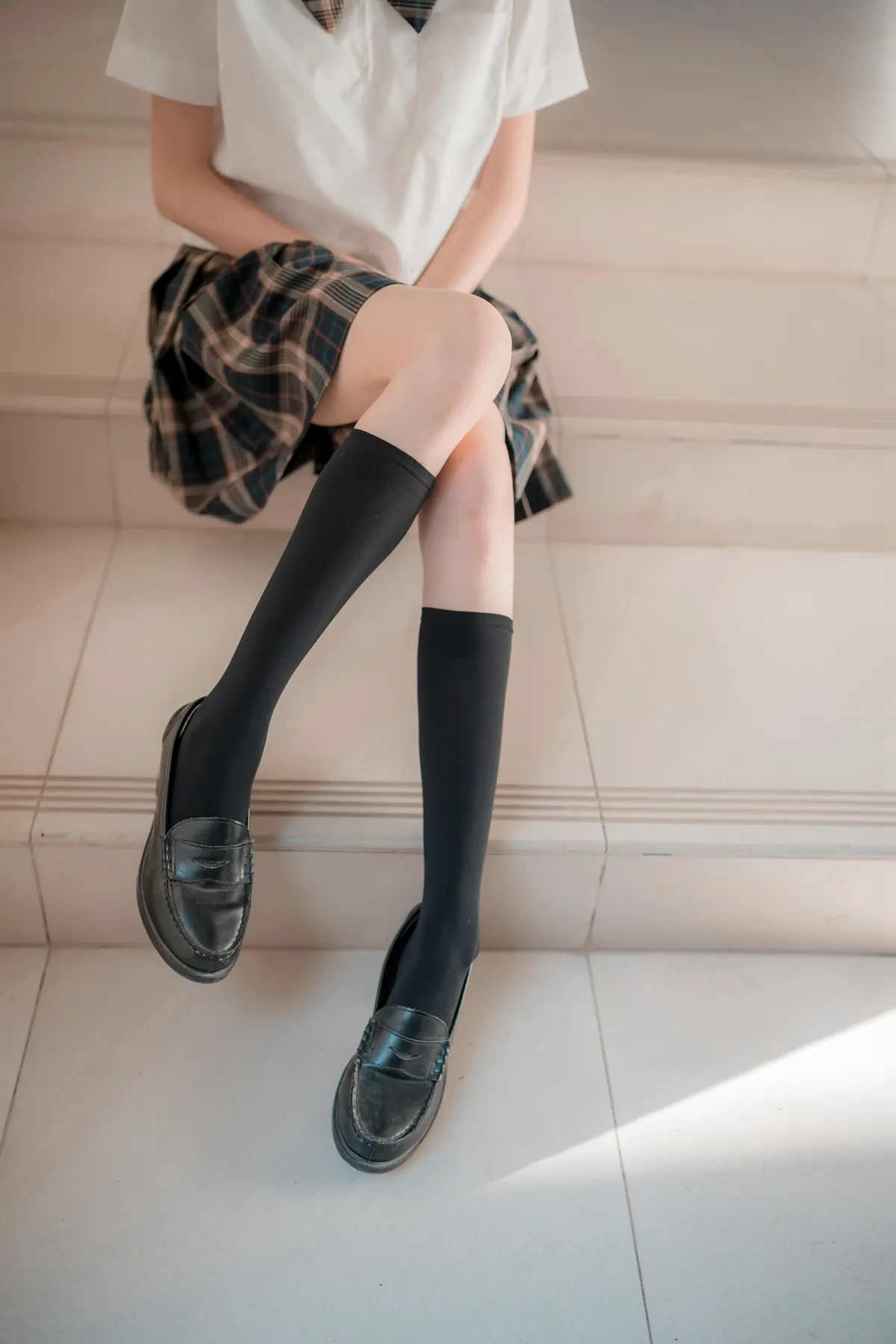 桥本有奈 NO.001 格子JK黑色小腿袜 NO.0000