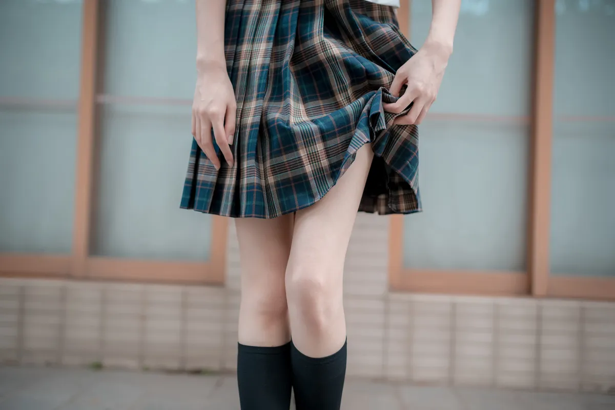 桥本有奈 NO.001 格子JK黑色小腿袜 NO.0000