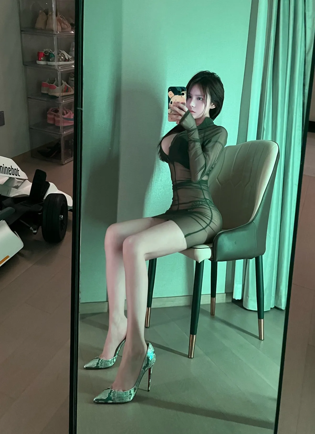 奔跑的晶骡 NO.009 绿色透视装 NO.0000