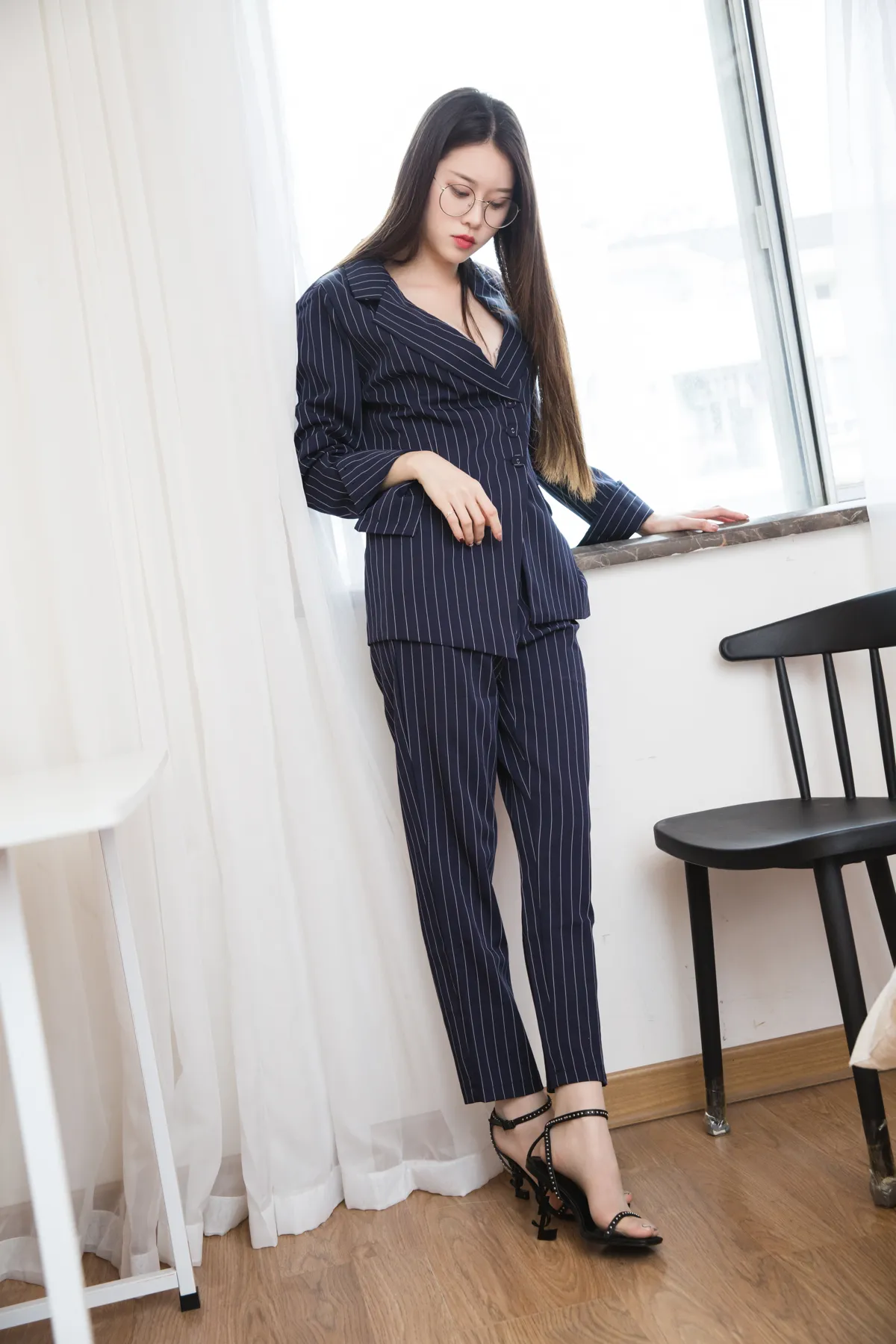 Sia不吃鱼 NO.044 条纹职业装 NO.0000